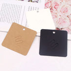 50pcs/lot Brooches Display Cards Blank Kraft Paper Tag for Jewelry Packaging Cards Small Business Sale Hang Price Tag Card 7*7cm