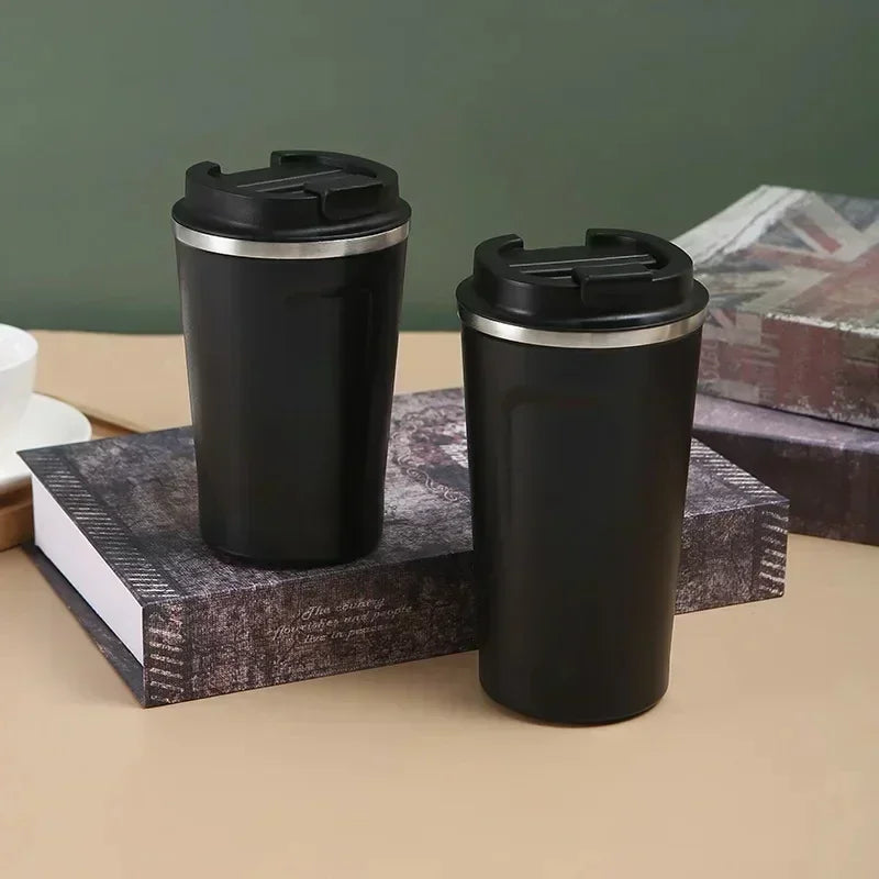 1pc 380/510ML Travel Stainless Steel Coffee Cup Thermal Mug Leak-Proof Thermos Bottle Tea Coffee Mug Vacuum Flask Insulated Cups