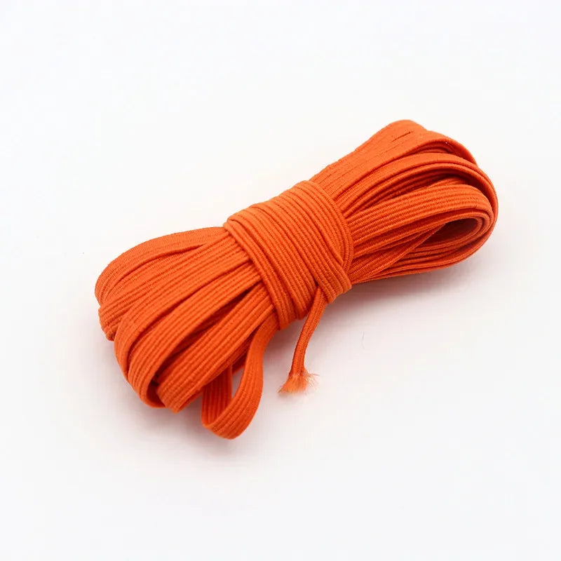 5m 10m 20m 40m 90m Elastic Elastic Band 6mm Color Sewing Household Rubber Band Elastic Band Garment Sewing Accessories