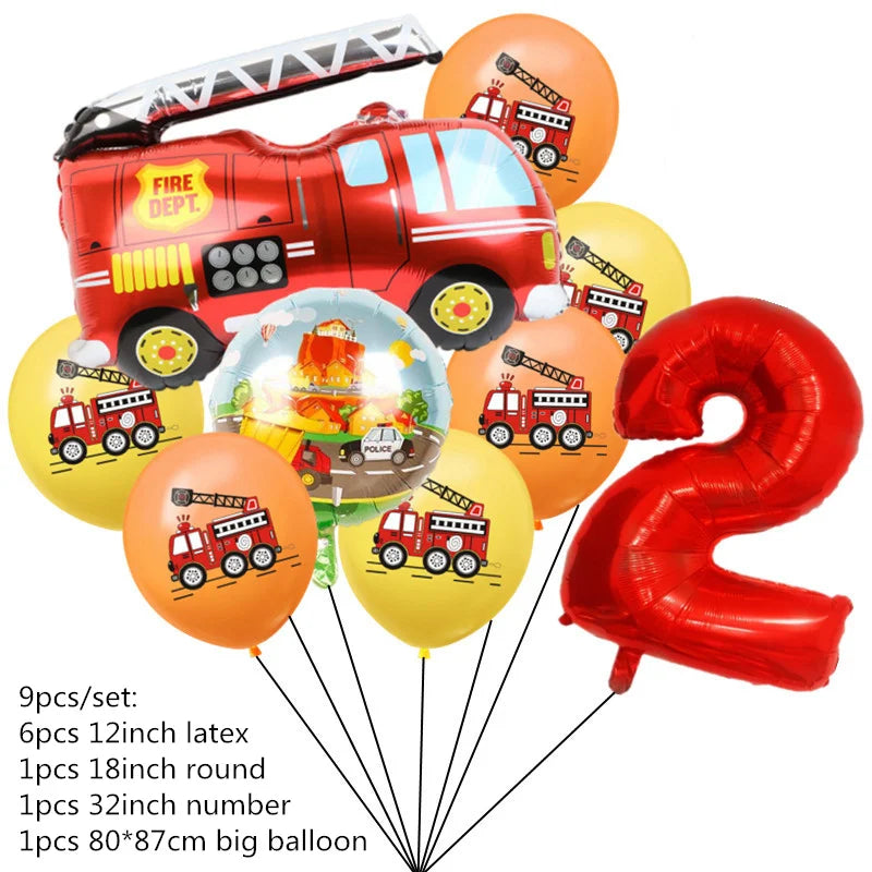 108*180cm Fireman Sam Party Supplies Disposable Tablecloth Firefighter Plastic Table Cover Fire Truck Birthday Decoration