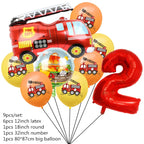 108*180cm Fireman Sam Party Supplies Disposable Tablecloth Firefighter Plastic Table Cover Fire Truck Birthday Decoration