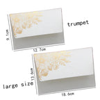 10pcs/special Paper Card Hot Stamping Invitation Letter Envelope, Pearl Paper Packaging Thick Envelope