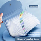 ✰✪13 Pockets Expanding File Folder Accordion Document Organizer Check Receipts Bill Card Ticket Holder Expandable PP Wallet Case