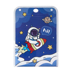 Cartoon Vertical File Bag A4 Hanging 13 Grid Children's Fun Astronaut Test Paper Material Storage Organ Bag Desk Organizer