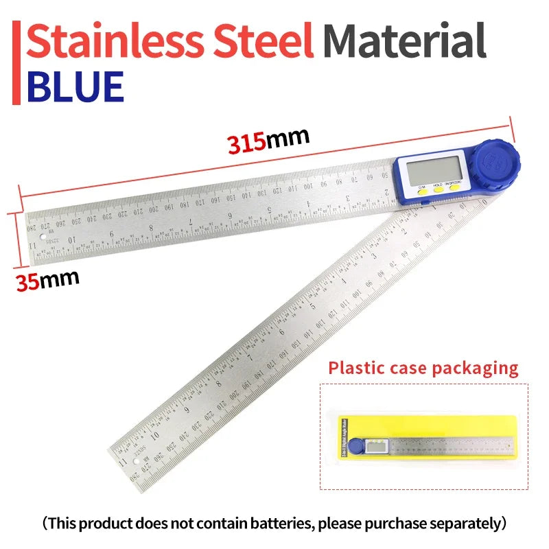 Electronic Digital Display Angle Ruler 360 Degree Woodworking Measuring Angle Instrument Protractor Angle Meter Goniometer