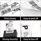 100x100mm Direct Thermal Shipping Labels 500pcs/Roll Oil Resistant Permanent Adhesive White Blank Self Adhesive Mailing Address