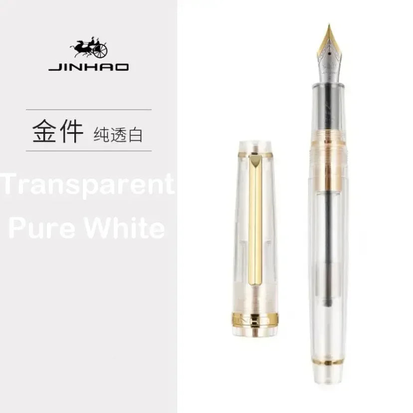 Jinhao 82 Fountain Pen Transparency Plastic Spin Pen Popular EF F M NIB Business Office School Supplies Writing Stationery