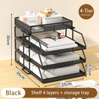 Metal desktop file rack, bookcase, office file storage box, multi-layer iron file frame, data storage, folder shelving