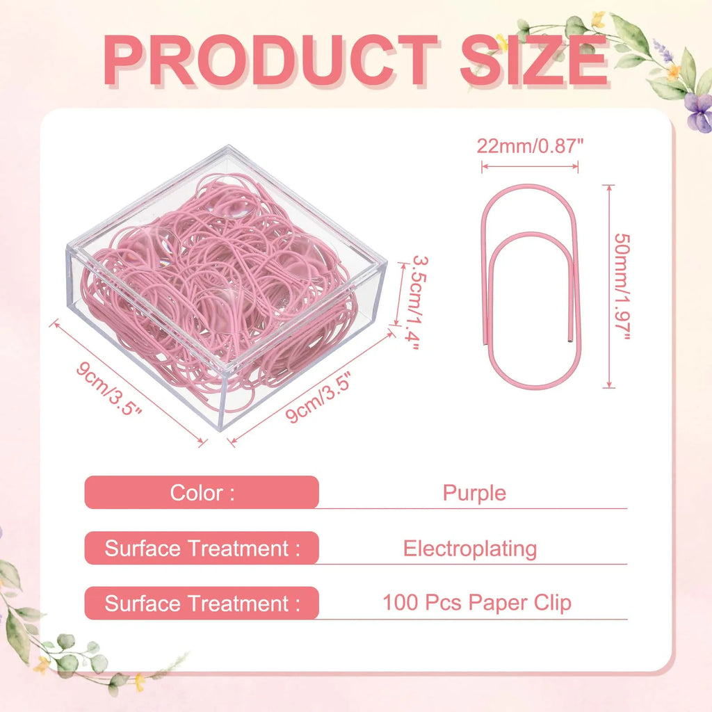 20/50/100Pcs Paper Clip 2inch Non-Skid Metal Paper Clamp Clips Large for Office Supplies Craft Scrapbook Document Note Sorting
