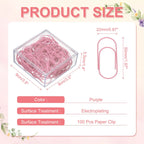 20/50/100Pcs Paper Clip 2inch Non-Skid Metal Paper Clamp Clips Large for Office Supplies Craft Scrapbook Document Note Sorting