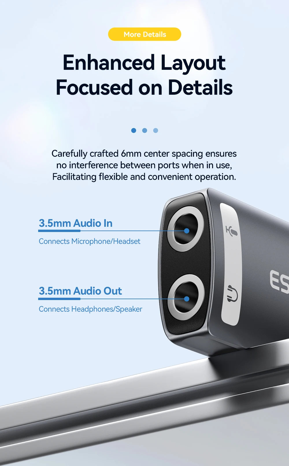 Essager USB Sound Card External Mini Sound Card USB to 3.5mm Interface Stereo Audio Adapter for PS4 PS5 Swittch Laptop Headset