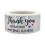 120Pcs 1x3 inch Rainbow Laser Thank You for Your Order Stickers Small Business Stickers Adhesive Labels Handmade Decor