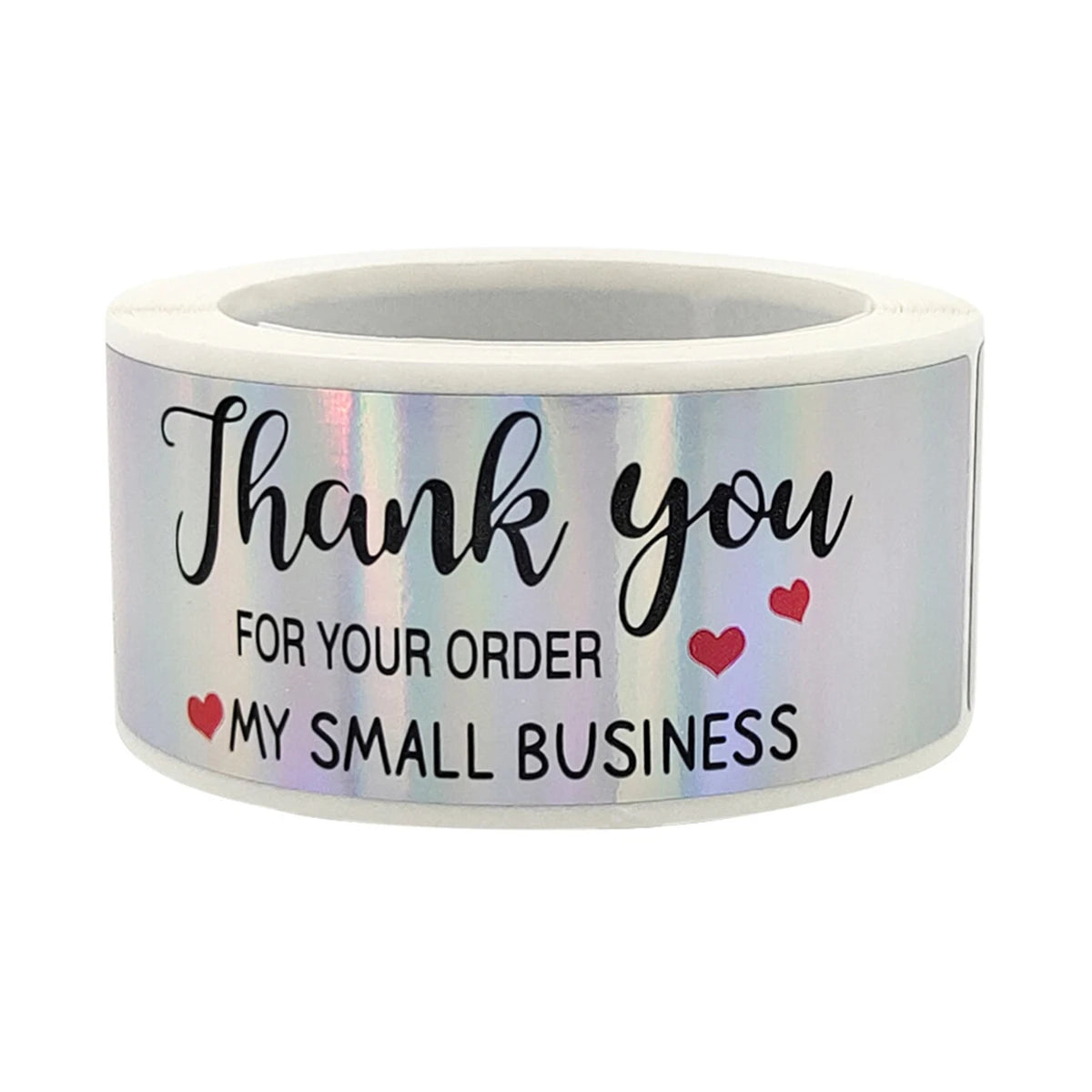 120Pcs 1x3 inch Rainbow Laser Thank You for Your Order Stickers Small Business Stickers Adhesive Labels Handmade Decor