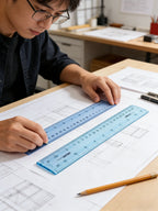 Deli 6209 30cm Bendable Soft Ruler Unbreakable Flexible Plastic Straight Ruler Cute Design For Kids Students Office Use