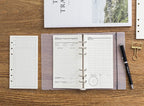 A6 40Sheets Loose Leaf Notebook Refill Spiral Binder Inner Page Grid Blank Line Diary Agenda PlannerSchool Stationery
