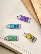 Custom Name Pencil Badge for Kids Write On School Teacher Brooch Pin Personalized Cute Kawaii Gift for Student Back to School