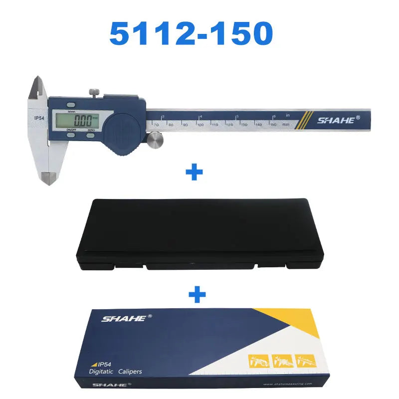 SHAHE Electronic Digital Vernier Caliper 6” Digital Caliper,Stainless Steel Caliper Measuring Tool with Large LCD Screen