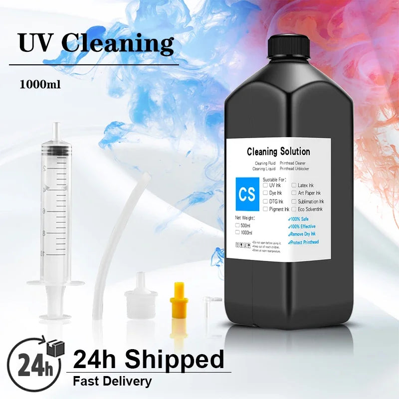 1000ML Hard UV Ink For Epson L805 L1800 1390 7800 7880 TX800 XP600 XP300 DX5 DX6 DX7 Printhead Inkjet UV Printer High quality