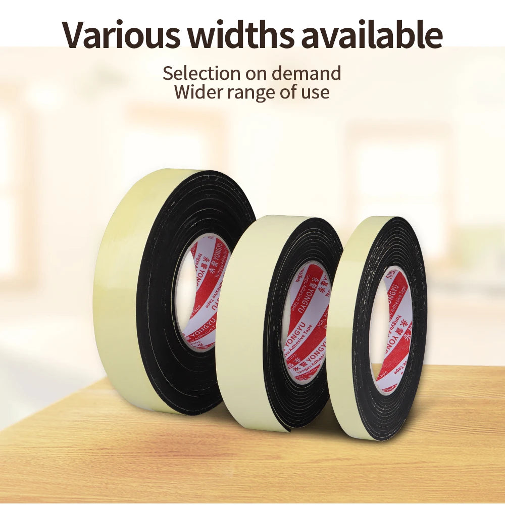 Eva Single-Sided Black Foam Tape Air Conditioning Sealing Construction Joints Cushion Packaging Protection Car Doors And Windows