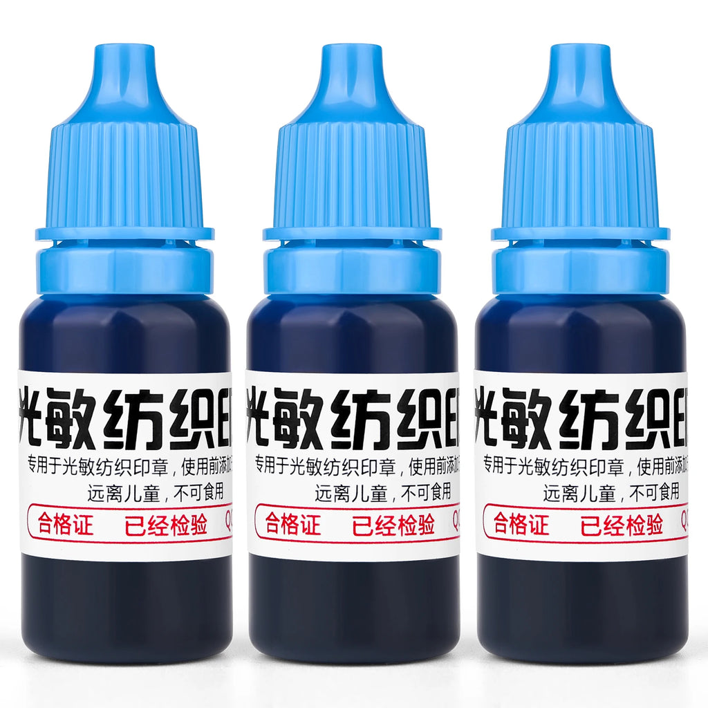 10ml Blue Red Black Ink Textile Clothes Ink Special Ink For Students Kids Name Stamp Printing On Clothing Waterproof Not Fade