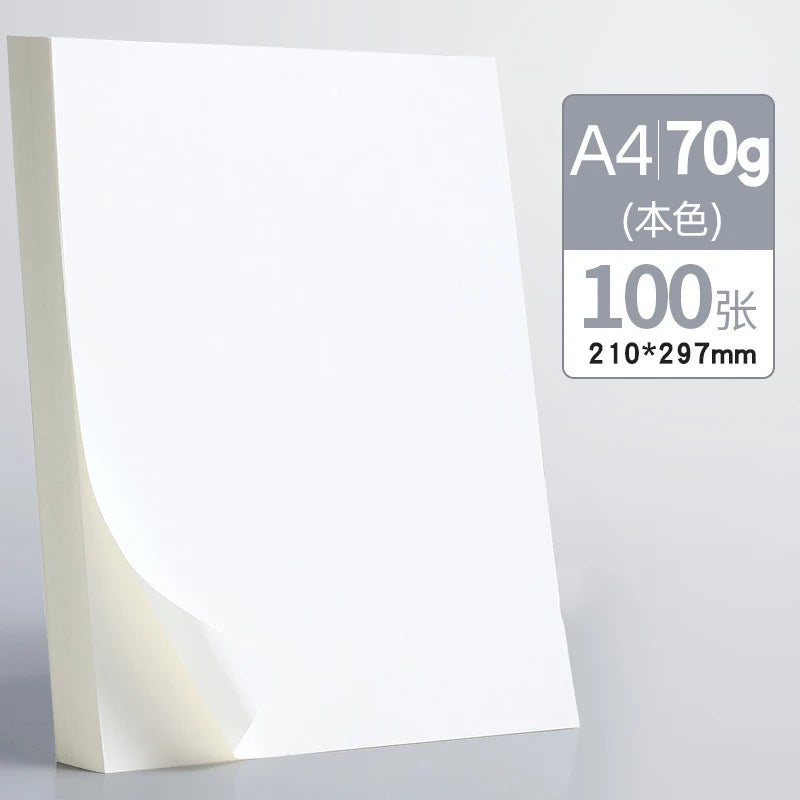 100 Pieces of 80g Draft Paper A4 Copy Paper White Pink Green Blue Red Printer Paper Office Paper Practice Paper for Student