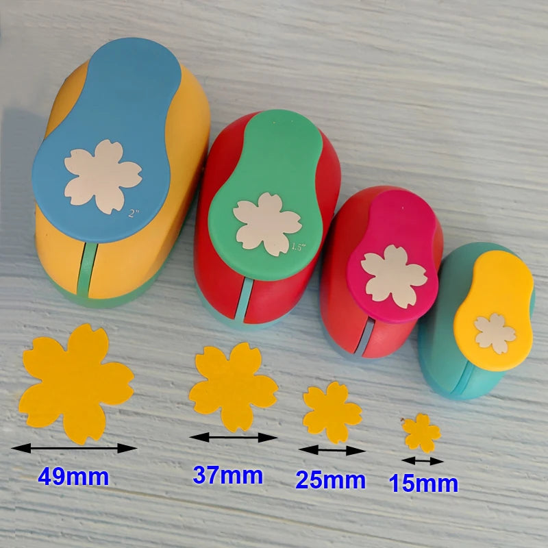 49mm 37mm 2.5cm 1.6cm Sakura Petal Craft Hole Punch Scrapbooking School Paper Puncher EVA Cutting Tool Child DIY Cutter