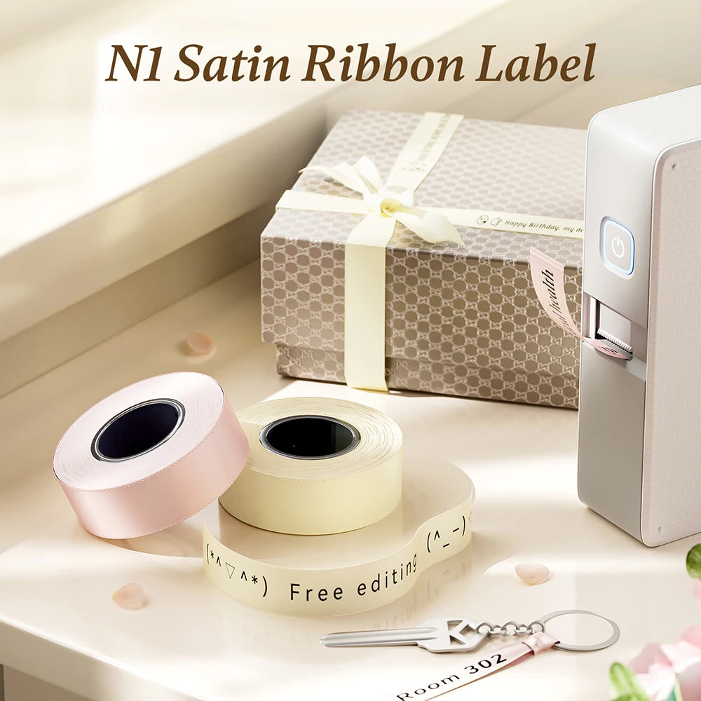 Niimbot N1/B18 Thermal Transfer Label Sticker Printer Mini Label Maker With Ribbon PET Papers For Jewelry Store Cable Cosmetics