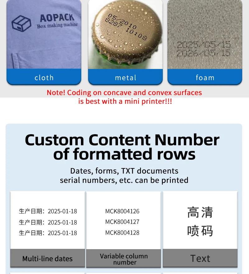 S1730  28 Language Date Number Logo Expiry Date Label Plastic Carton Hand Jet Handheld Thermal Inkjet Printer