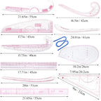 KRABALL Sewing Ruler Set Measure Patchwork Tailor French Curve Ruler for Fabric Drawing Template DIY Sewing Accessories Tool