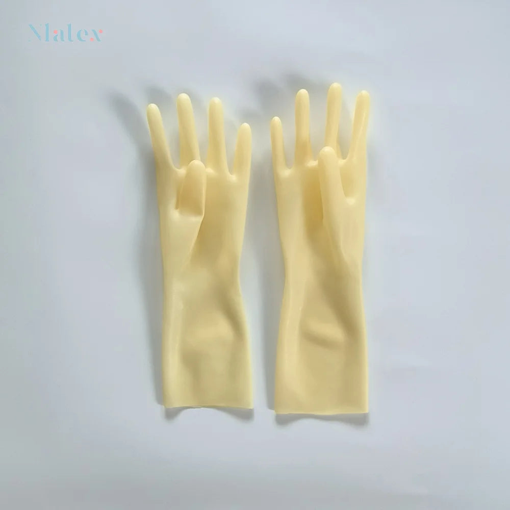 Natural Latex Gloves Short Cosplay Accessories 0.4 Thickness Excellent Elasticity and Softness