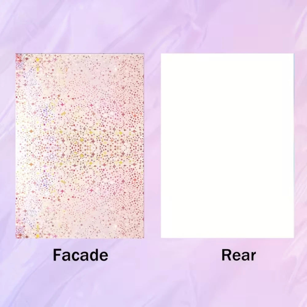 20 Sheets Holographic Cardstock 8.5 x 11, 250gsm Metallic Cardstock Glitter Shiny Iridescent Mirror Paper for Scrapbooking DIY