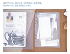 A5A6  5Pcs Binder Zipper Folders For 6-Ring Notebook Binder Transparent Loose Leaf Document Filing Bags