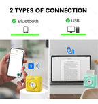9 Colors Peripage A6 304DPI Mini Photo Printer Notes Sticker Label Printing Machine Bluetooth Portable Wireless Printer Marker