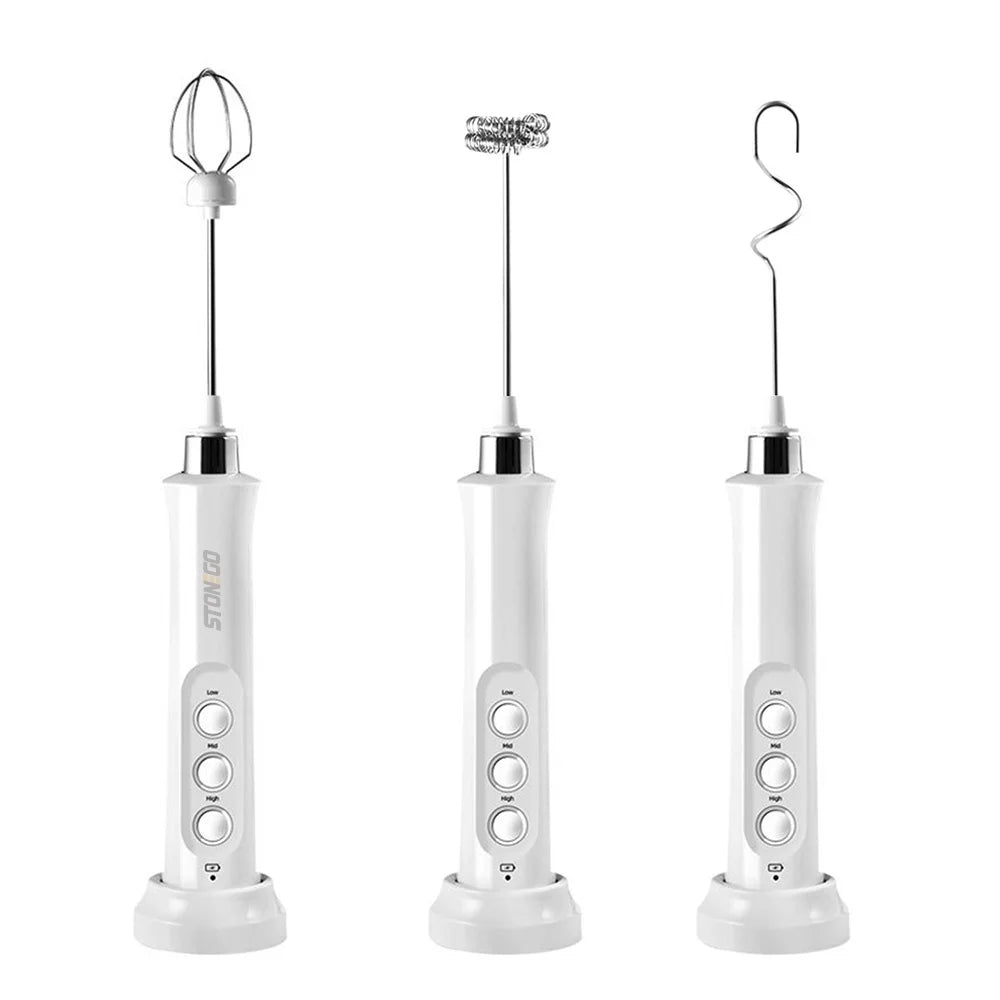 Frother Electric Milk Mixer Drink Foamer Coffee Egg Beater Whisk Latte Stirrer Stonego Baking Kitchen Accessories