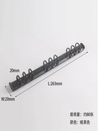 10 Pieces DIY journal notebook mechanical, 6 ring mechanism, A4 B5 A5 A6 A7 binder clip gold silver bronze black
