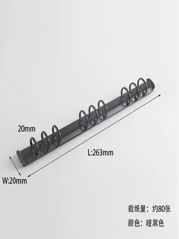 10 Pieces DIY journal notebook mechanical, 6 ring mechanism, A4 B5 A5 A6 A7 binder clip gold silver bronze black