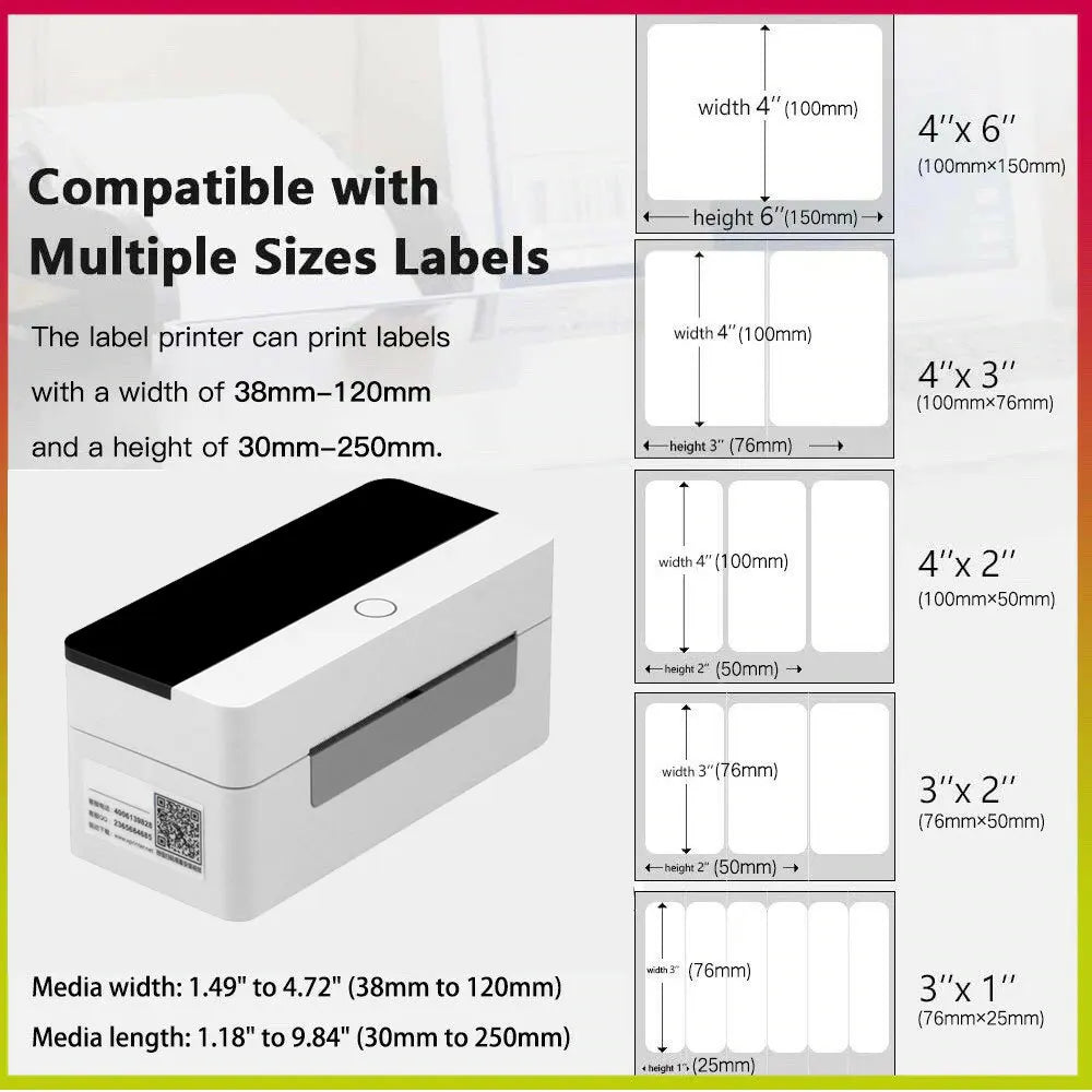 463B Thermal Label Printer 100*100 /150 Bluetooth Shipping Express Barcode Printer Label Holder POS For MacOS/Windows/Android