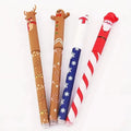 4 Types of Christmas-Themed Erasable Gel Pens Featuring Designs of Santa Claus, Snowmen Reindeer Gingerbread Erasable Pens