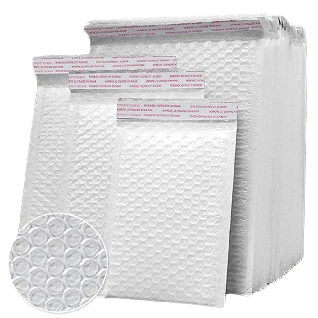 10/50Pcs Bubble Mailers White Poly Bubble Mailer Self Seal Padded Gift Bag Packaging Envelope Bags Book Shipping Package Bag