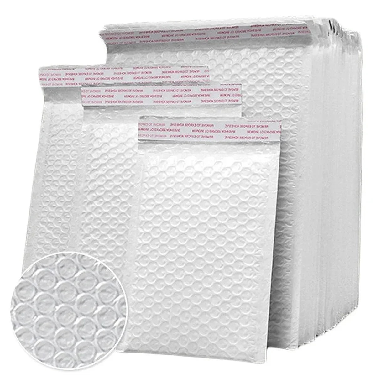 10/50Pcs Bubble Mailers White Poly Bubble Mailer Self Seal Padded Gift Bag Packaging Envelope Bags Book Shipping Package Bag