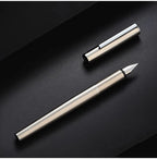 High Quality 0.38mm Extra Fine Nib Fountain Pen Stainless Steel Extremely Black Metal Business Office Writing Calligraphy Pens