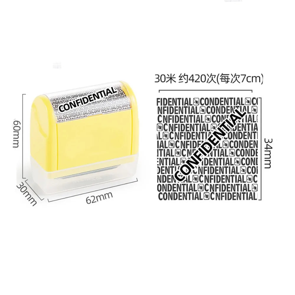 High Quality Colorful Seal Roller Stamp Privacy Smear Confidentiality Stamp ID Data Roller Privacy Seal