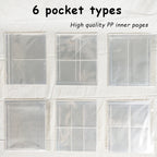 A5 Denim-Style D-Ring 3-Ring Binder – Expandable 80-100 Pages, PU Leather Photo/Card Organizer with Multi-Pocket PP Inserts