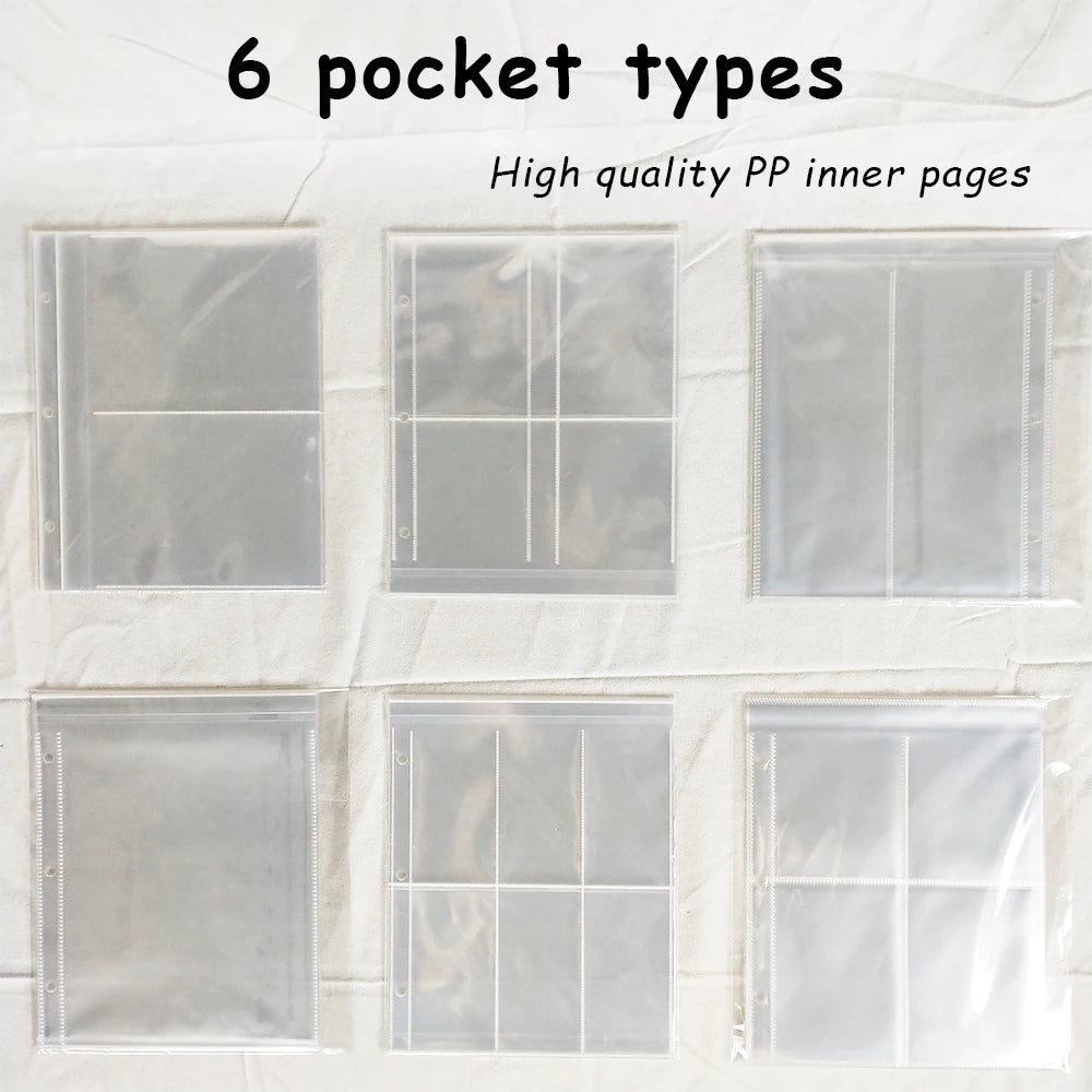 A5 Denim-Style D-Ring 3-Ring Binder – Expandable 80-100 Pages, PU Leather Photo/Card Organizer with Multi-Pocket PP Inserts