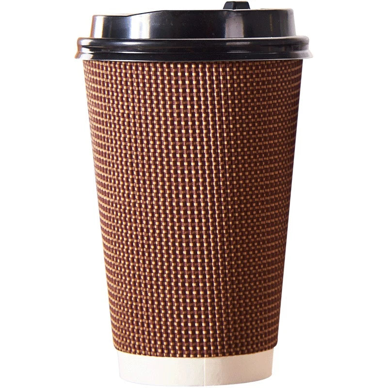 100pcs/pack 8oz/14oz/16oz Disposable Thick Double-layer Hot Drink Tea Cup Coffee Paper Cup