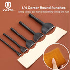WUTA Basic Series 5-9 Pcs Leather Corner Cutter Set 1/4 Round Punches Leather Edge Cutting Die Strap Belt Wallet DIY Craft Tools