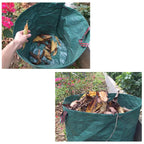 1/2/3 Pack Reusable Garden Waste Bags 72 Gallon Yard Leaf Lawn Trash Waste Bags