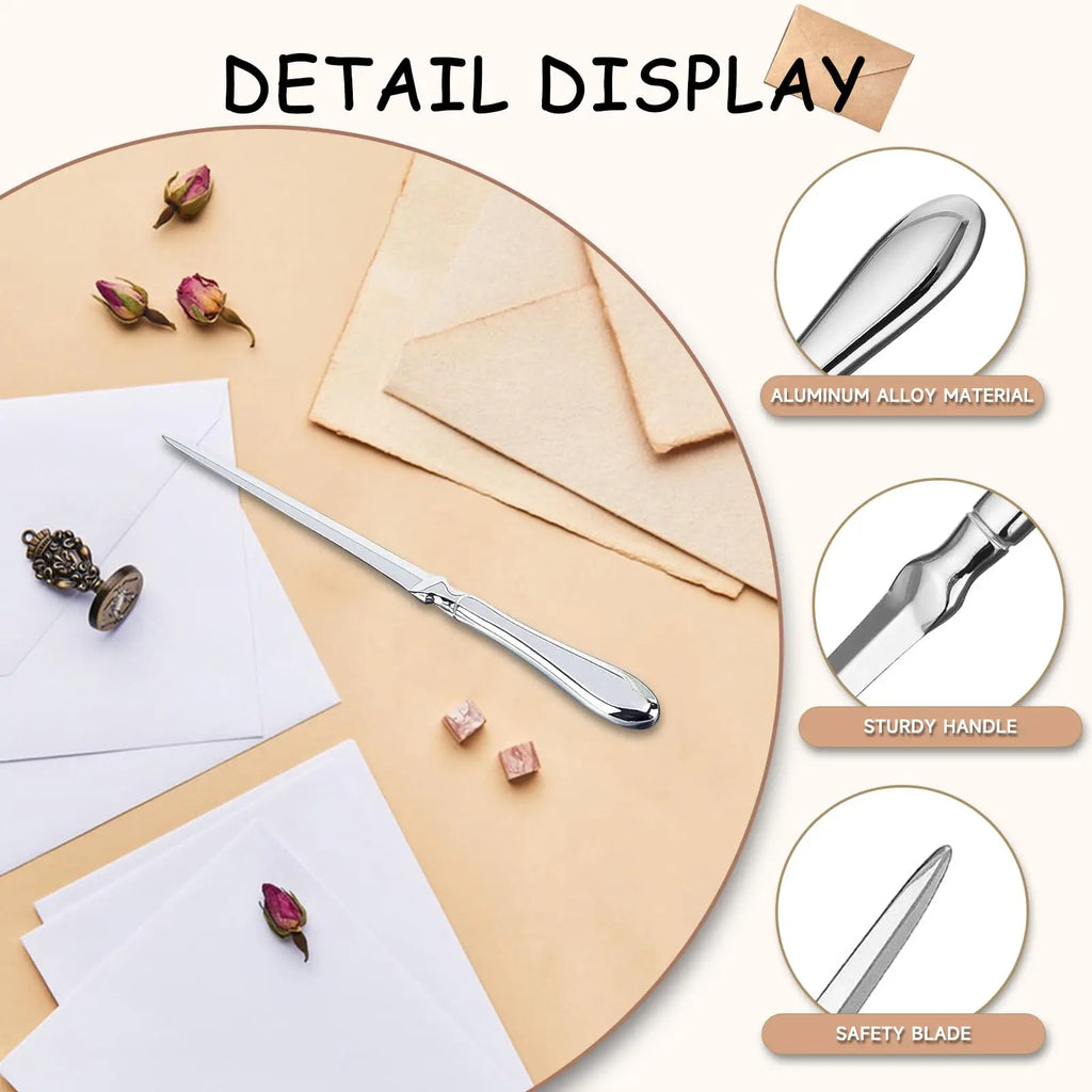 Letter opener, advanced envelope letter opener Metal office open letter knife Envelope cutter suitable for office household good