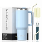 WATERSY Large Capacity 30/40oz Stainless Steel Tumbler with Handle And Straw Double Vacuum Insulated Thermal Coffee Mug