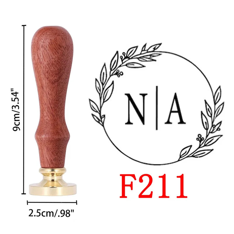 Custom Wax Seal Stamp and Wooden Handle set, For Wedding Invitation, Multiple Designs, Personalized Logo Wax Stamp, Initial Wax